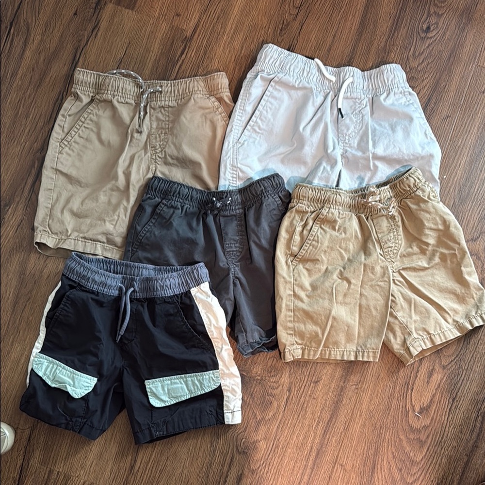 Cat & Jack 4T Shorts Collection - Tan, White, Gray, Black